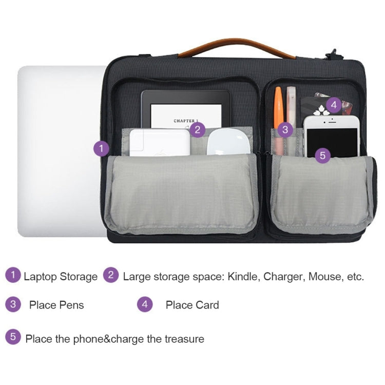 Borsa per laptop impermeabile in nylon per laptop da 15-15,6 pollici con cinghia per trolley, 15-15.6 inch