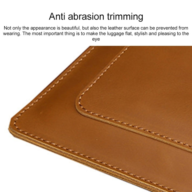 Borsa universale per tablet portatile con cerniera aziendale in vera pelle da 12 pollici e inferiore, 12 inch