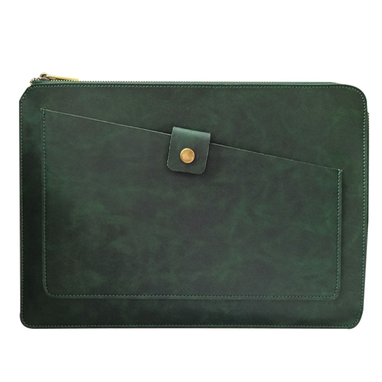 Borsa universale con cerniera per tablet portatile da lavoro in vera pelle per 13,3 pollici e inferiori, 13.3 inch