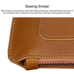 Borsa universale con cerniera per tablet portatile da lavoro in vera pelle per 13,3 pollici e inferiori, 13.3 inch