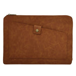 Borsa universale per tablet portatile da lavoro in vera pelle con cerniera per 15,4 pollici e inferiori, 15.4 inch