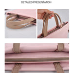 Borsa a tracolla per laptop impermeabile in PU per laptop da 13,3 pollici, 13.3 inch (Pink), 13.3 inch (White)