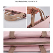 Borsa a tracolla per laptop impermeabile in PU per laptop da 13,3 pollici, 13.3 inch (Pink), 13.3 inch (White)