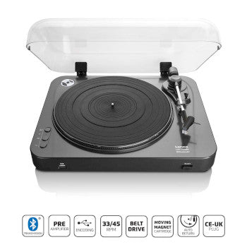 Record Player with direct encoding and Bluetooth® Black