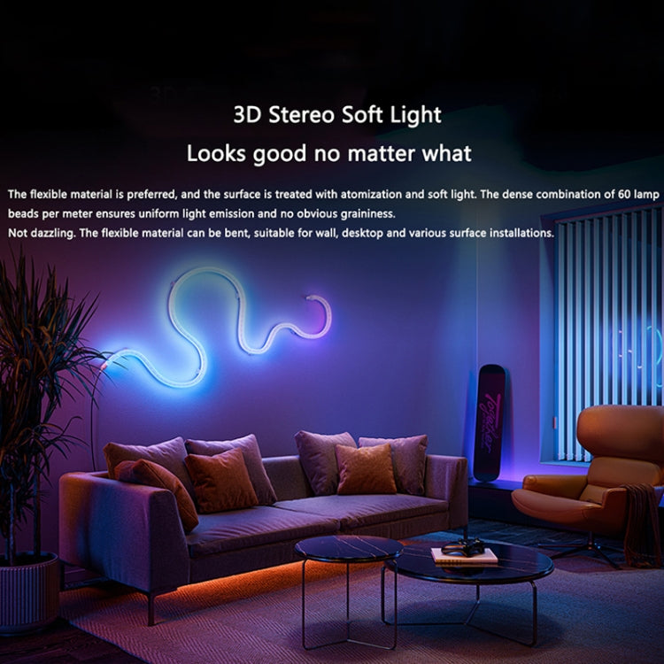 Striscia di luce ambientale RGB sincronizzata Xiaomi Mijia da 2 m, presa americana, 2m Light Strip