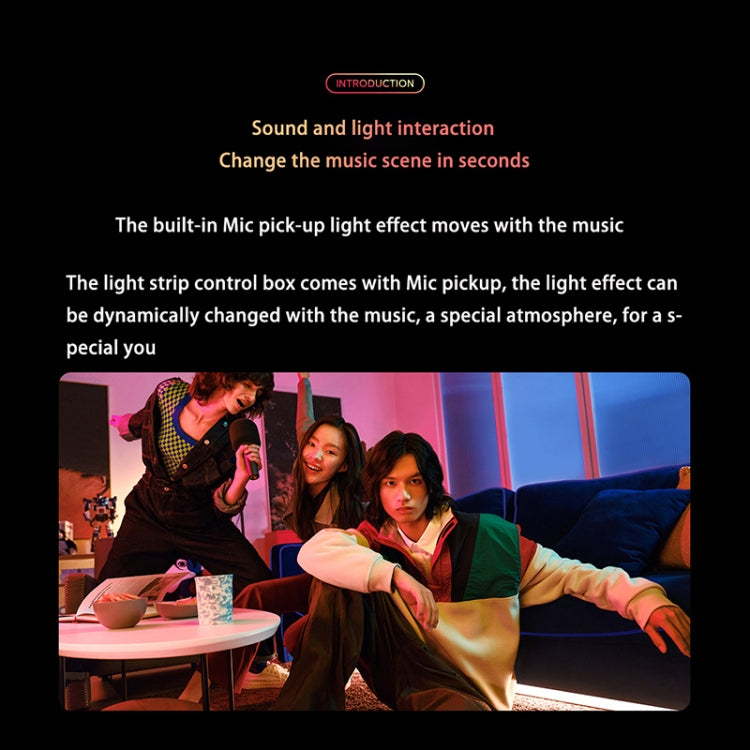 Striscia di luce ambientale RGB sincronizzata Xiaomi Mijia da 2 m, presa americana, 2m Light Strip