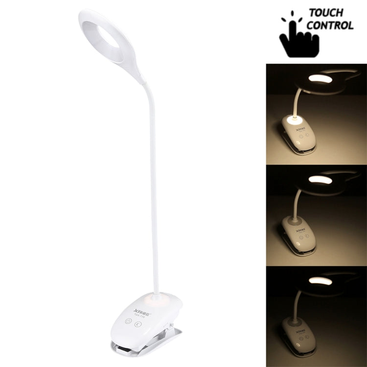 Luce protettiva per gli occhi con design ad anello cavo e collo d'oca flessibile a 28 LED con clip e piccola funzione di luce notturna, TGX-770