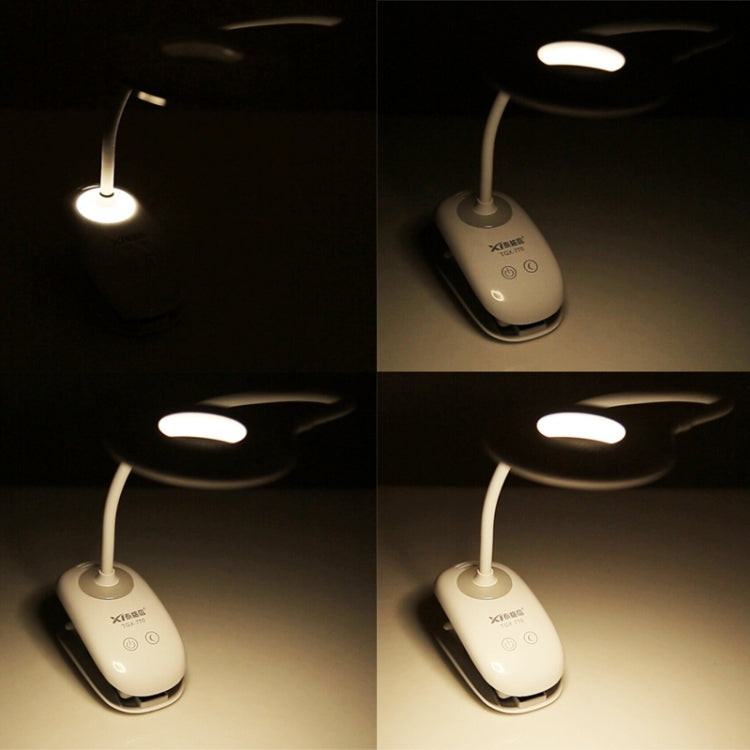 Luce protettiva per gli occhi con design ad anello cavo e collo d'oca flessibile a 28 LED con clip e piccola funzione di luce notturna, TGX-770