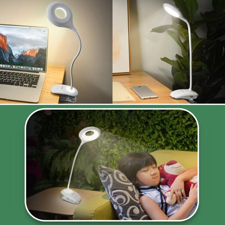 Luce protettiva per gli occhi con design ad anello cavo e collo d'oca flessibile a 28 LED con clip e piccola funzione di luce notturna, TGX-770