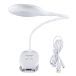 Luce protettiva per gli occhi con design ad anello cavo e collo d'oca flessibile a 28 LED con clip e piccola funzione di luce notturna, TGX-770