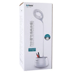 Luce protettiva per gli occhi con design ad anello cavo e collo d'oca flessibile a 28 LED con portapenne/funzione piccola luce notturna, TGX-772