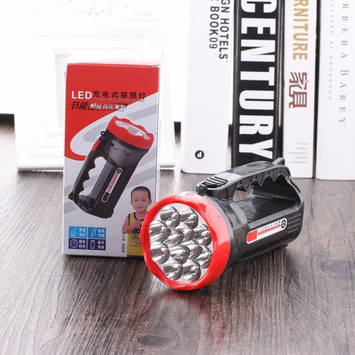 Torcia LED potente ricaricabile da 5 W 9 LED Proiettore per esterni a 2 modalità