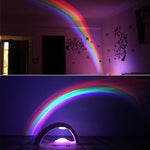 Lampada decorativa da comodino con proiezione romantica arcobaleno, luce notturna a LED