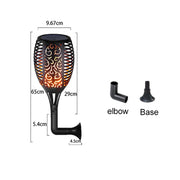 Torcia da giardino solare 96 LED luce a fiamma 350LM