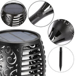 Torcia da giardino solare 96 LED luce a fiamma 350LM