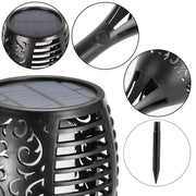 Torcia da giardino solare 96 LED luce a fiamma 350LM