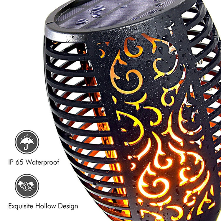 Torcia da giardino solare 96 LED luce a fiamma 350LM