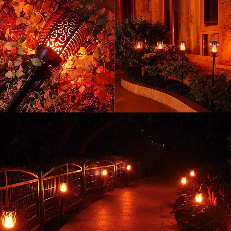 Torcia da giardino solare 96 LED luce a fiamma 350LM