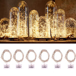 20 LED 2700-2900K Fata luminosa a corda per feste/vacanze, lunghezza: 2 m, DC 6 V, 6 PCS 2m