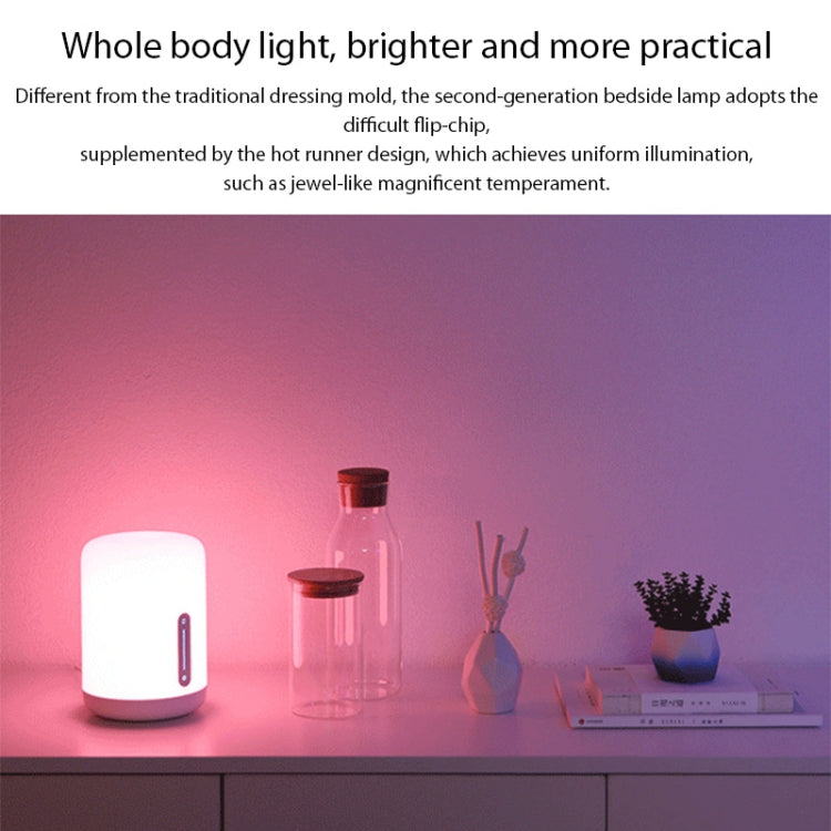 Lampada da comodino originale Xiaomi Mijia 2 LED Luce notturna Touch e controllo intelligente dell'app, Bedside Lamp