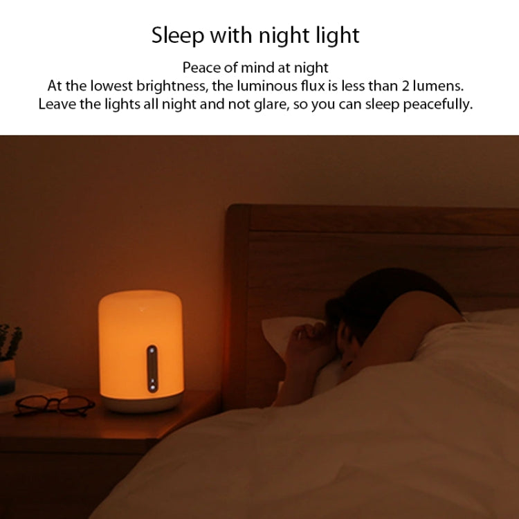 Lampada da comodino originale Xiaomi Mijia 2 LED Luce notturna Touch e controllo intelligente dell'app, Bedside Lamp