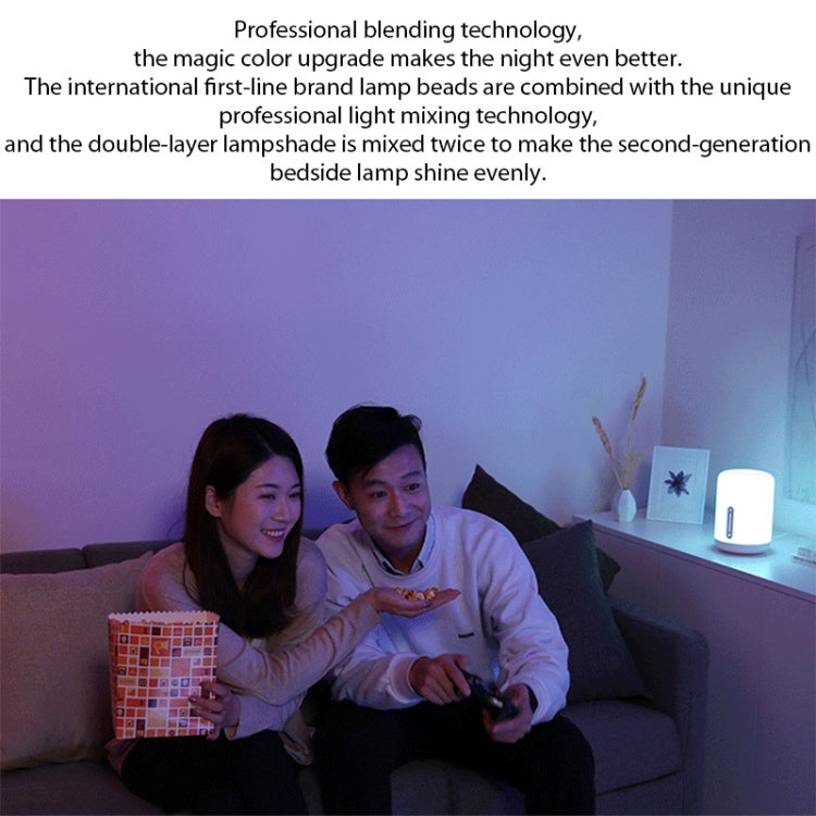 Lampada da comodino originale Xiaomi Mijia 2 LED Luce notturna Touch e controllo intelligente dell'app, Bedside Lamp