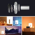 Lampada da comodino originale Xiaomi Mijia 2 LED Luce notturna Touch e controllo intelligente dell'app, Bedside Lamp