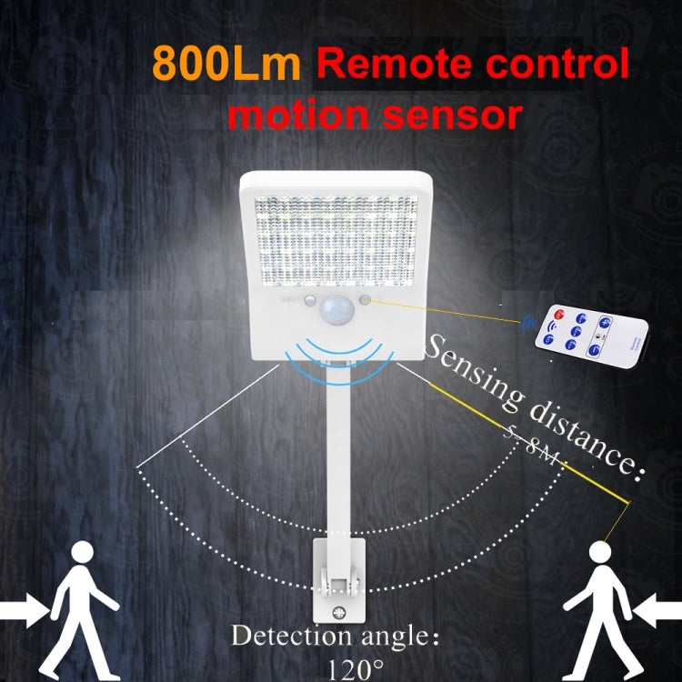 Lampada solare telecomandata 6W 800LM 48 LED con staffa