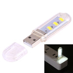 Lampada notturna portatile con luce da libro a LED USB 5730 SMD a 3 LED, 3 LEDs