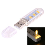 Lampada notturna portatile con luce da libro a LED USB 5730 SMD a 3 LED, 3 LEDs