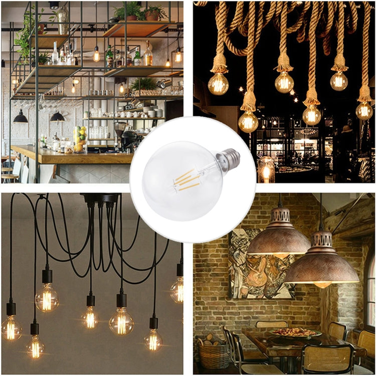 G95 E27 4W 4 LED 450 LM 3000K Retro Dimmerabile Lampadina a filamento LED Luce a risparmio energetico, AC 220V, G95 4W White Light, G95 4W Warm White
