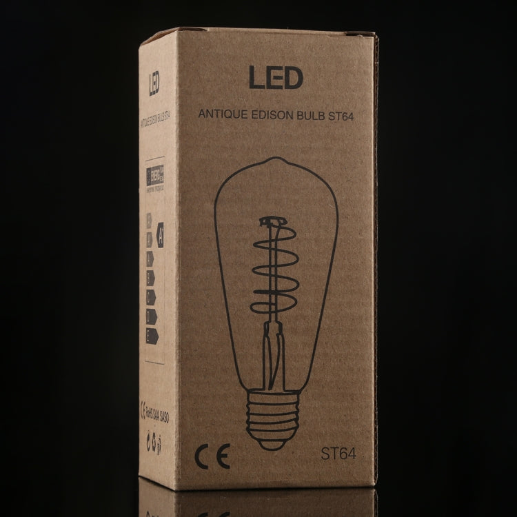 ST64 E27 4W 4 LED 600 LM 3000K Retro Dimmerabile Lampadina a filamento LED Luce a risparmio energetico, AC 220V, ST64 4W White Light, ST64 4W Warm White