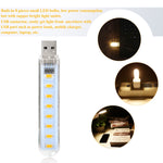 Lampada da notte portatile con luce da libro a LED USB 5730 SMD da 3 W 8 LED, DC 5 V, 8 LEDs