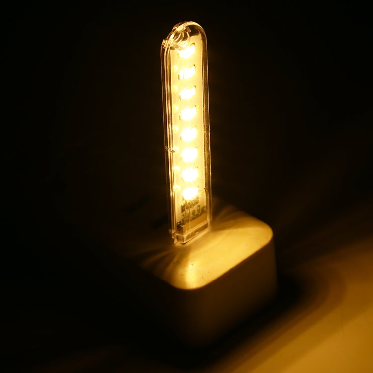 Lampada da notte portatile con luce da libro a LED USB 5730 SMD da 3 W 8 LED, DC 5 V, 8 LEDs