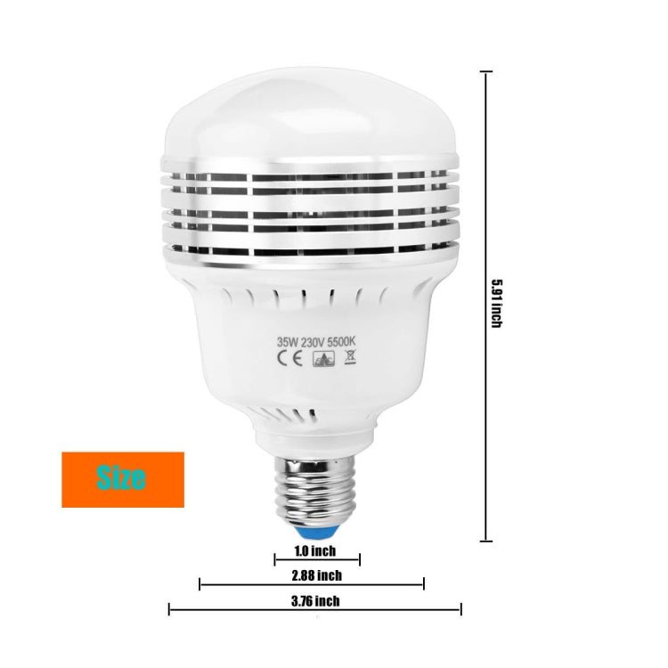 Lampadina LED MANTOO PGL35 35W 120V 5500K 3900LM per illuminazione fotografica, 120V 3900LM