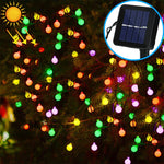 Stringa di lampada solare a forma di palla da 30 LED per esterni, impermeabile, decorazione natalizia