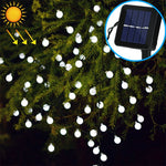 Stringa di lampada solare a forma di palla da 30 LED per esterni, impermeabile, decorazione natalizia