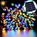 Stringa di lampada solare per decorazione natalizia impermeabile da esterno da 200 LED, lunghezza: 22 m