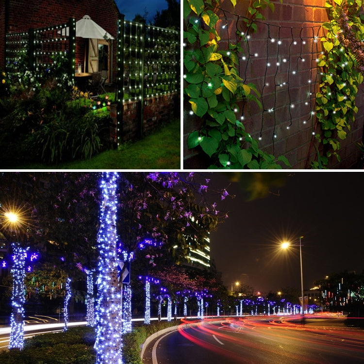Stringa di lampada solare per decorazione natalizia impermeabile da esterno da 200 LED, lunghezza: 22 m