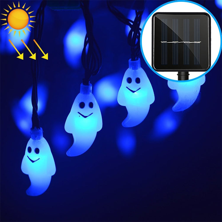 Stringa di lampada solare a forma di fantasma da 30 LED per giardino esterno impermeabile, decorazione natalizia