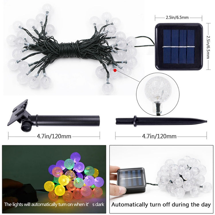 50 LED Bubble Ball Outdoor Garden Impermeabile Natale Primavera Festival Decorazione Stringa di lampada solare