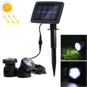 Proiettore solare subacqueo impermeabile a due teste LED