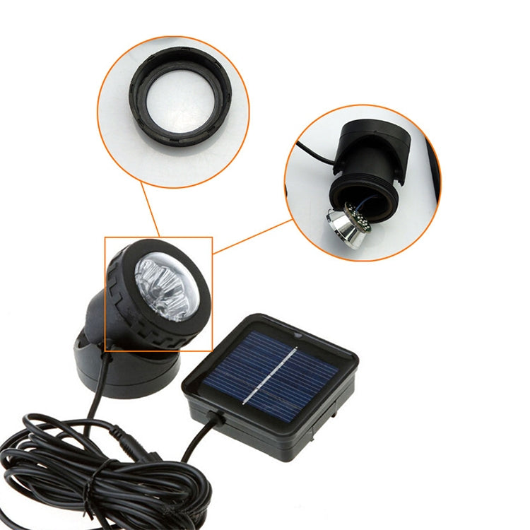 Proiettore solare subacqueo impermeabile a due teste LED