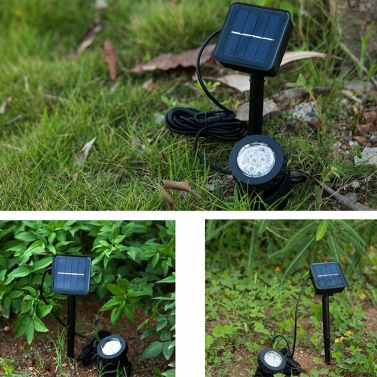 Proiettore solare subacqueo impermeabile a due teste LED