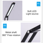 Lampada da scrivania a LED Lampada da tavolo pieghevole per protezione degli occhi con ricarica USB da 3 W
