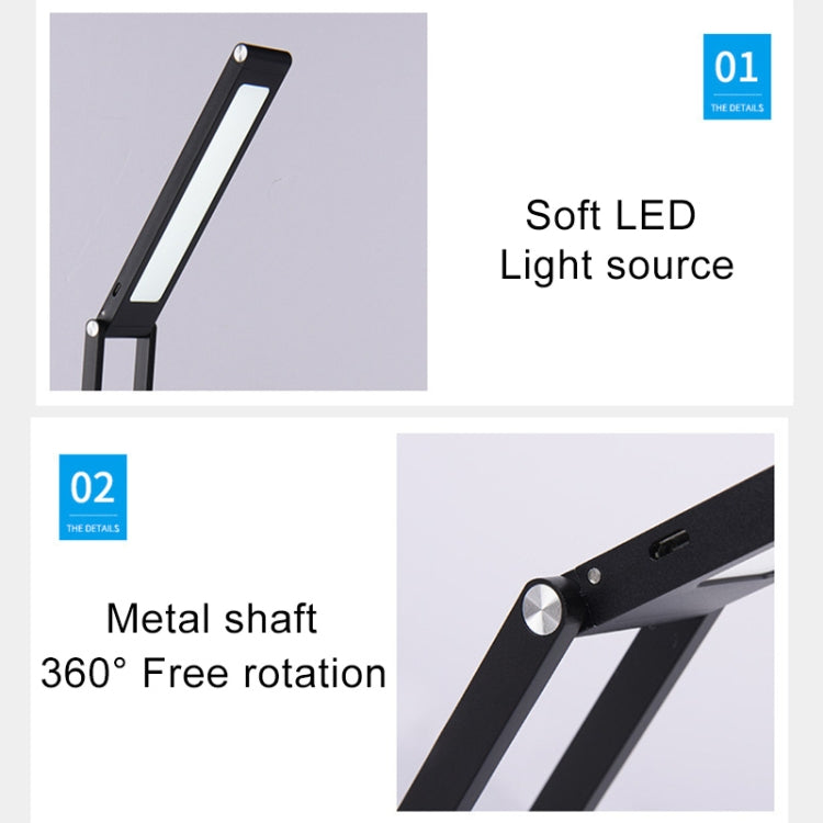 Lampada da scrivania a LED Lampada da tavolo pieghevole per protezione degli occhi con ricarica USB da 3 W