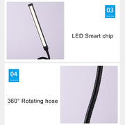 Lampada da scrivania LED pieghevole 8W con USB
