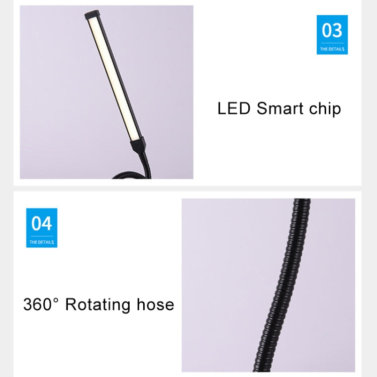 Lampada da scrivania LED pieghevole 8W con ricarica USB