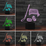 Lampada da tavolo luminosa a LED colorata 3D a forma di hockey su ghiaccio, versione touch di ricarica, Charging Touch Version