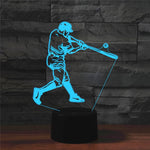 Lampada da tavolo con luce di visione a LED colorata 3D a forma di baseball, versione touch USB, USB Touch Version